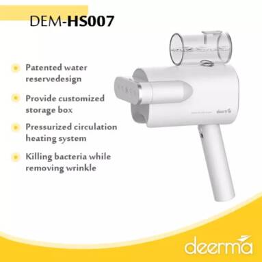 €26 with coupon for Deerma DEM-HS007 Handheld Portable Garment Steamer 800W Powerful Clothes Steam Iron 10s Fast Heat-up Fabric Wrinkle Removal 100ml Water Tank for Travel Home Dormitory from EU CZ warehouse BANGGOOD