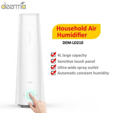 €20 with coupon for Deerma DEM-LD210 4L Large Water Capacity Humidifier Smart Touch Floor-standing Desktop Dual-use Aromatherapy for Home Bedroom Living Room from EU CZ ES warehouse BANGGOOD