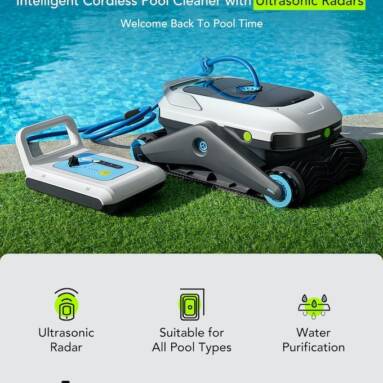€865 with coupon for Degrii Zima Pro Ultrasonic Radar Cordless Pool Cleaner Smart Mapping from EU warehouse ALIEXPRESS