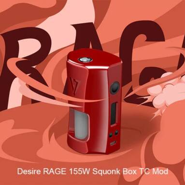 $59 with coupon for Desire RAGE 155W Squonk Box TC Mod – Silver from GearBest