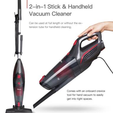 €45 with coupon for Dibea SC4588 2-in-1 Bagless Lightweight Corded Stick Vacuum Cleaner with Cyclone HEPA Filtration from BANGGOOD