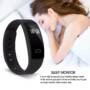 Diggro QS80 Heart Rate Smart Wristband Sleep Monitor Call Reminder Steps Counting Blood Pressure Monitor - BLACK