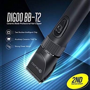 €12 with coupon for Digoo BB-T2 USB Ceramic R-Blade Hair Clipper Trimmer Rechargeable 4X Extra Limiting Comb Razor Silent Motor for Children Baby Men from BANGGOOD