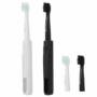 Digoo DG-LS11 Electric Sonic Folding Travel Toothbrush with 2 Replacement Head Protable IPX7 Waterproof - Black