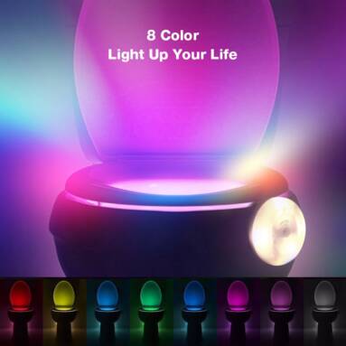 €3 with coupon for Digoo DG-TL280 8-Colors Motion Activated Sensor LED Toilet Night Light PIR Light Detection with Surface Light from BANGGOOD