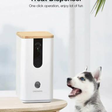 €95 with coupon for Dogness Intelligent Pet Camera Treat Dispenser Full HD WiFi Pet Camera with Night Vision for Pet Viewing Two Way Audio Communication Designed for Dogs and Cats, Monitor Your Pet Remotely  from BANGGOOD