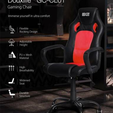 €58 with coupon for Douxlife® Classic GC-CL01 Gaming Chair Flexible Rocking Design with PU Material High Breathability Mesh Widened Seat for Home Office from EU PL warehouse BANGGOOD