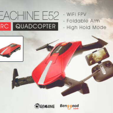 Eachine E52 WiFi FPV RC Quadcopter – From $30.99(€28.05) from BANGGOOD TECHNOLOGY CO., LIMITED