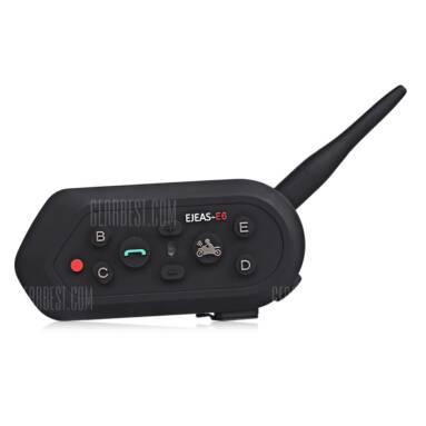 $33 with coupon for EJEAS E6 Intercom Headset  –  BLACK from GearBest