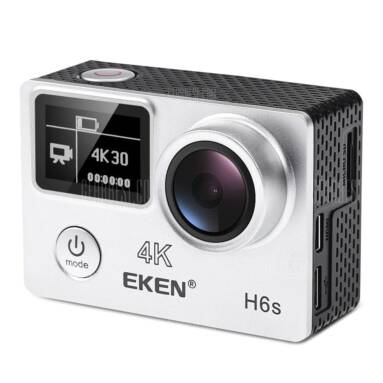 $89 flashsale for Original EKEN H6S 4K Action Camera EIS Anti-shake  –  SILVER from GearBest