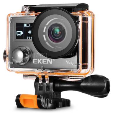 $105 flashsale for EKEN V8s 4K WiFi Action Sports Camera with 2.4G Remote Controller  –  EU PLUG  BLACK from Gearbest