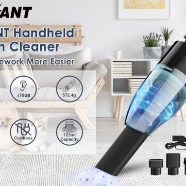 €13 with coupon for ELEGIANT EGH-VC2 Handheld Cordless Vacuum Cleaner 5000Pa Strong Suction 4000mAh Battery Portable Rechargeable for Home Office Car Pet Hair from EU PL warehouse BANGGOOD