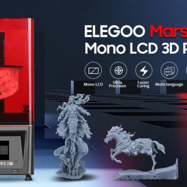 €183 with coupon for ELEGOO Mars 2 Pro MSLA Resin 3D Printer, 2K Monochrome LCD,129x80x160mm from EU warehouse GEEKBUYING