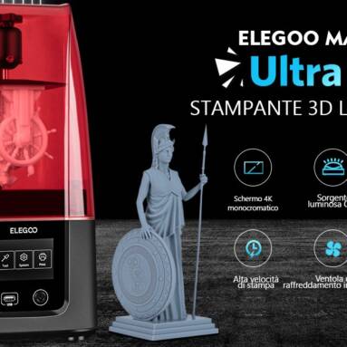 €195 with coupon for ELEGOO® Mars 3 ULTRA 4K Mono LCD 3D Printer with 89.6mm*143.36mm*175mm Print Size from EU ES CZ warehouse BANGGOOD