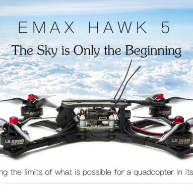 $175 with coupon for EMAX HAWK 5 FPV Racing Drone 600TVL Camera – BLACK BNF VERSION ( WITH RECEIVER ) from GearBest
