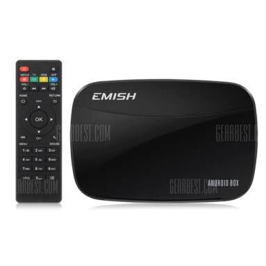 $16 with coupon for EMISH X700 Smart TV Box – UK PLUG  BLACK from GearBest