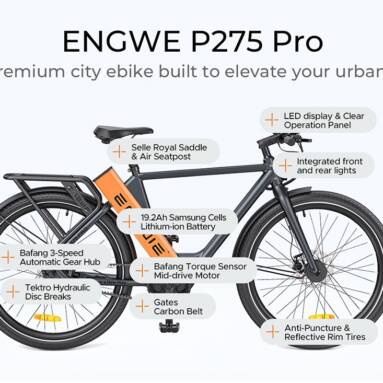 €1749 with coupon for ENGWE P275 Pro City Electric Bike from EU warehouse GEEKBUYING