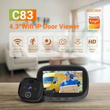 €66 with coupon for ESCAM C83 Wireless Doorbell from BANGGOOD
