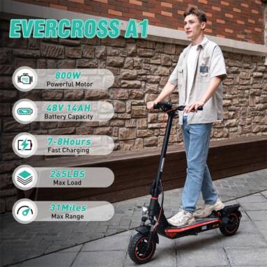 €559 with coupon for EVERCROSS A1 Electric Scooter from EU warehouse BANGGOOD