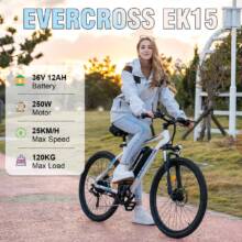 €596 with coupon for EVERCROSS EK15 Electric Bike from EU warehouse BANGGOOD