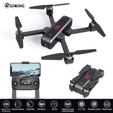 €70 with coupon for Eachine EX3 GPS 5G WiFi FPV with 2K Camera Optical Flow OLED Switchable Remote Brushless Foldable RC Drone Quadcopter RTF EU ES WAREHOUSE from BANGGOOD