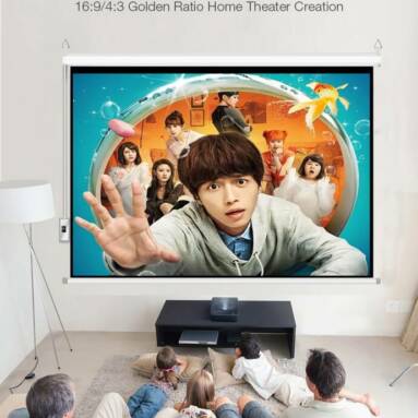 €88 with coupon for Electric Put Down Projector Screen 100Inch 16:9 White Glass Fiber Curtain Ultra HD 4K 8K for Home Theatre Movie Office Working Support Projector from EU CZ warehouse BANGGOOD