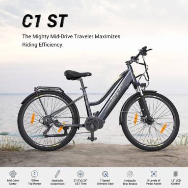 €1189 with coupon for Eleglide C1 ST Trekking Bike from EU warehouse GEEKBUYING