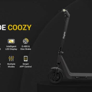 €379 with coupon for Eleglide Coozy Electric Scooter 10 Inch Pneumatic Tires 350W Motor 25km/h Max Speed 36V 12.5Ah Battery 55km Range 120KG Max Load LED Digital Display IPX5 Waterproof APP Control from EU warehouse GEEKBUYING