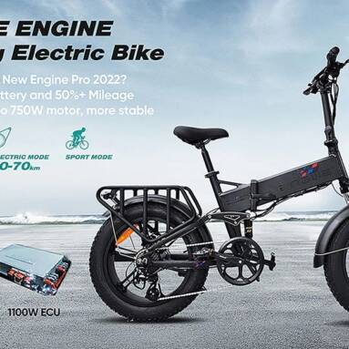 €1379 with coupon for Engwe Engine Pro 2022 Version 750W Fat Tire Folding Electric Bicycle 48V 16Ah 120km 40km/h from EU warehouse BUYBESTGEAR
