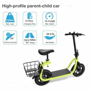 €489 with coupon for Eswing M11 Folding Electric Scooter 350W Motor 10Ah Battery 12 Inch Tire Double Disc Brake System-Black EU Warehouse from GEEKBUYING