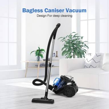 EARLY BIRD $67 with coupon for Eyugle VC-1409 Bagless Canister Vacuum Cleaner Upright Lightweight Corded 15Kpa Suction Vacuum HEPA Filter for Pet Fur Hard Floor Carpet – BLACK EU from GearBest