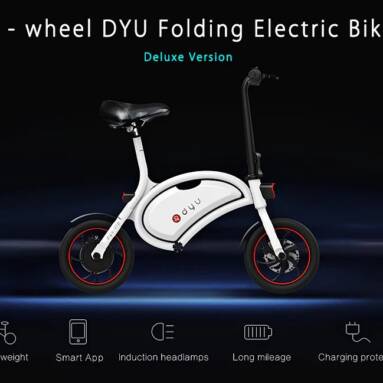 €375 with coupon for F – wheel DYU D1 12 inch 10Ah Folding Electric Bike ( Deluxe ) – BLACK from GearBest