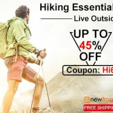 Hiking Essentials, Live Outside-Up To 45% Off from Newfrog.com