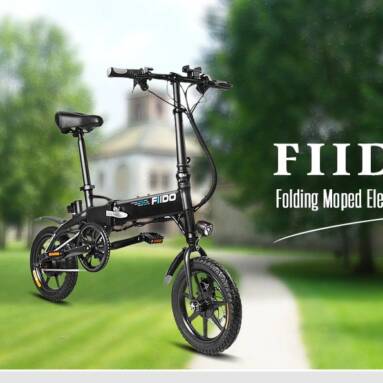 €381 with coupon for FIIDO D1 Folding Electric Bike Moped Bicycle E-bike – BLACK 8AH BATTERY EU POLAND warehouse from GearBest