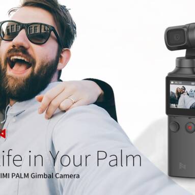 €82 with coupon for Xiaomi FIMI PALM Pocket Gimbal Camera 4K 100Mbps HD 128 Degree Wide Angle 3 Axis Handheld Stabilizer Anti-Shake Support WiFi Bluetooth Smart Tracking from EU CZ / US / CN warehouse BANGGOOD