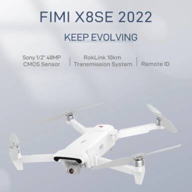 €499 with coupon for FIMI X8 SE 2022 2.4GHz 10KM FPV With 3-axis Gimbal 4K Camera GPS RC Drone Quadcopter RTF Two Batteries Version With Storage Bag from BANGGOOD
