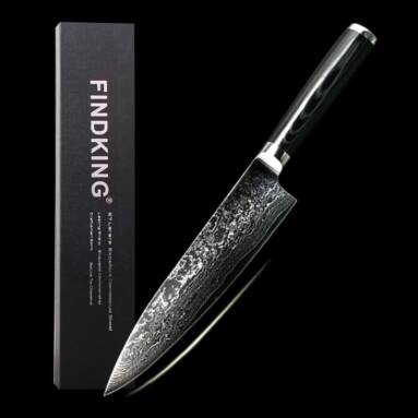 €24 with coupon for FINDKING Damascus Stainless Steel Knife Blade Color Mikata Handle 8 inch Chef Knife 67 Layers Damascus Steel Knife from BANGGOOD
