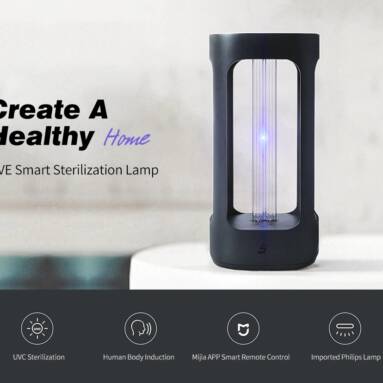 €30 with coupon for FIVE Intelligent Sterilization Lamp Light Human Body Induction UV Sterializer Mijia App Control from Xiaomi youpin from BANGGOOD