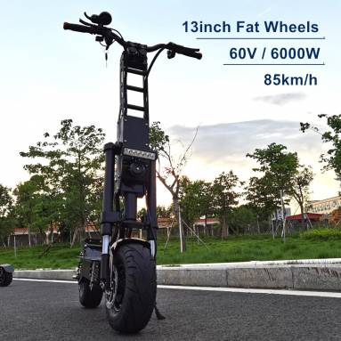 €2708 with coupon for FLJ K6 50Ah 60V 6000W Dual Motor 13 Inches Tires 85km/h Top Speed 120-150KM Mileage Range Electric Scooter Vehicle – 1 from EU CZ warehouse BANGGOOD