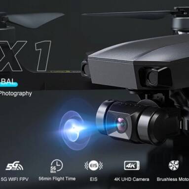 €125 with coupon for FLYHAL FX1 EIS 5G WIFI FPV With 3-axis Coreless Gimbal 50x Zoom 4K EIS Camera 28mins Flight Time GPS RC Drone Quadcopter RTF – One Battery from BANGGOOD