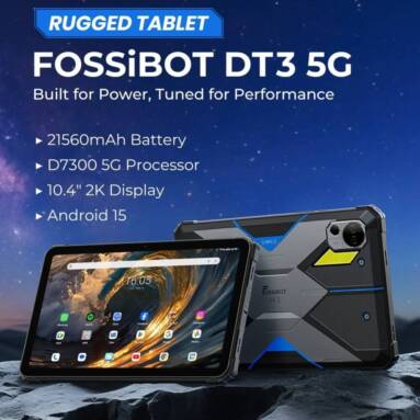 €249 med kupon til FOSSiBOT DT3 5G Rugged Tablet fra EU-lager BANGGOOD