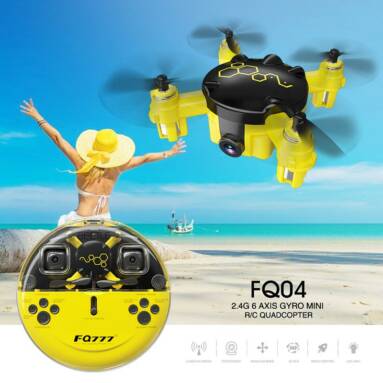 $22 with coupon for FQ777 FQ04 2.4G 4CH 6-axis Gyro Mini Pocket RC Drone from GearBest