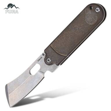 $18 with coupon for FURA Pocket No Lock Folding Knife with S35VN Steel Blade  –  EARTHY from GearBest