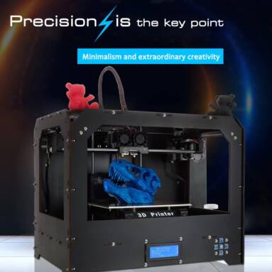 $265 with coupon for Factory FDM – Black Makerbot Replicator 3D-Printer 2 Extruders NEW – BLACK EU PLUG from Gearbest