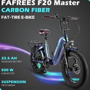 €1639 with coupon for Fafrees F20 Master 500W 20″ Fat Bike Carbon-fiber Electric Bike from EU warehouse BUYBESTGEAR