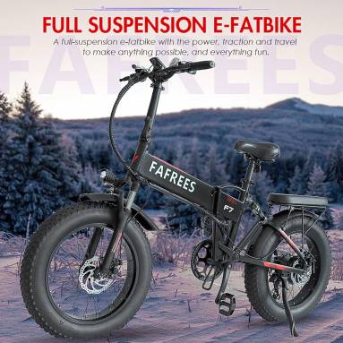 €1175 with coupon for Fafrees F7 750W 20″ Folding Fat Bike Electric Bike 10AH 35km/h 90km from EU warehouse BUYBESTGEAR