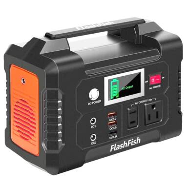 €108 with coupon for Flashfish E200 100-127V Portable Solar Power Station FlashFish 40800mAh Solar Generator Battery Charger Outdoor Energy Power Supply 200W 151WH from EU warehouse GEEKBUYING