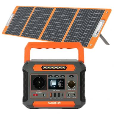 €287 with coupon for FlashFish P66 Power Station 78000mAh 300W Power Generator With 100W Foldable Solar Panel from EU CZ warehouse BANGGOOD