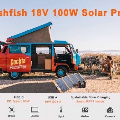 €99 with coupon for Flashfish CSP 18V Solar Panel from EU warehouse GSHOPPER