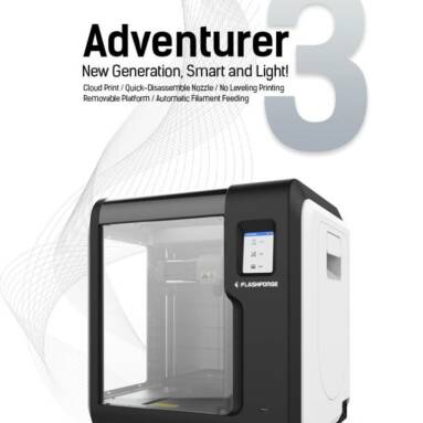 €329 with coupon for Flashforge Adventurer 3 3D Printer Build Volume 150*150*150 Mm from EU warehouse GEEKBUYING